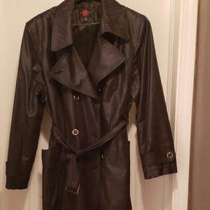 Gallery dark denim water resistant trench coat